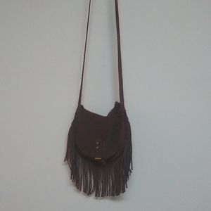 Brown Bethany Motto Leather Purse